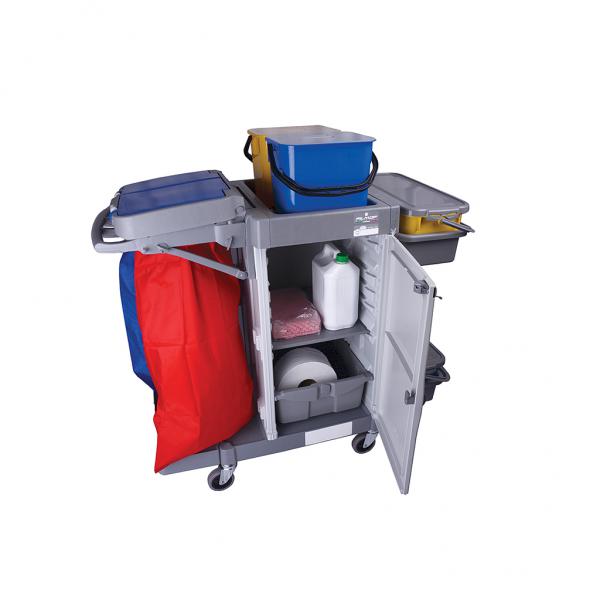 Lockable-Janitorial-Trolley