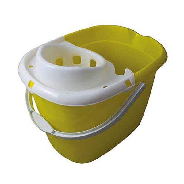 Plastic-Mop-Bucket-with-Wringer----Yellow