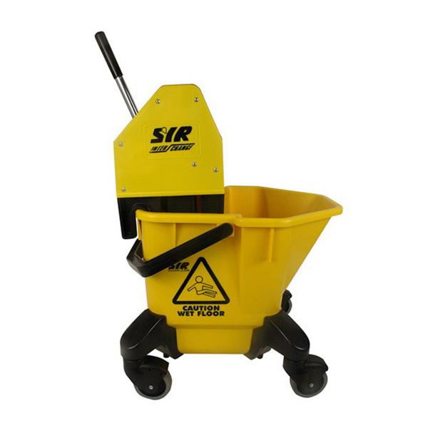 Wheeled-Bucket---Wringer---Yellow