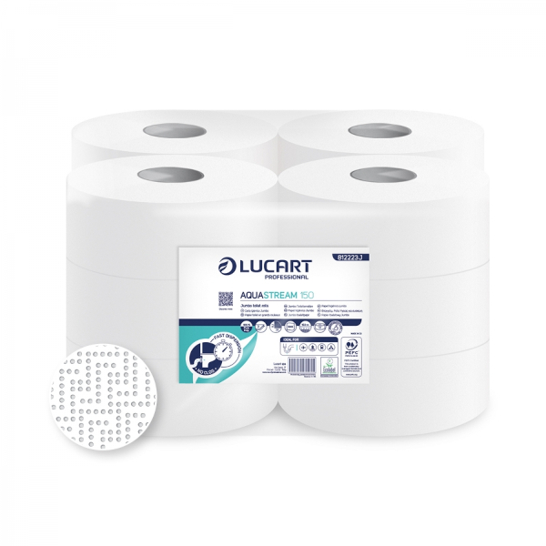 Mini Jumbo Aquastream White Toilet Rolls