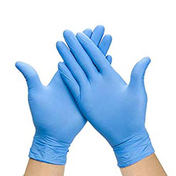 Blue Nitrile Powder Free Gloves Large ,EN455 Parts 1 2 3 & 4 - AQL 1.5