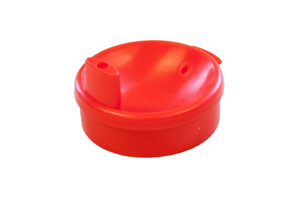 Narrow-Spout-Lid-For-2-Handled-Beaker---Red