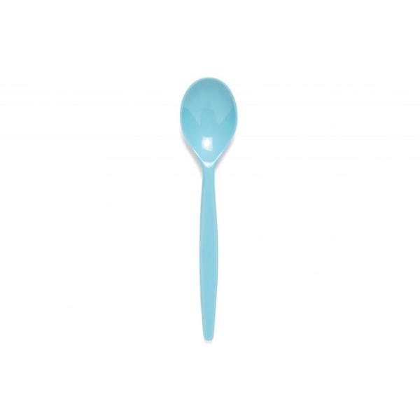 Polycarbonate-Dessert-Spoon---Summer-Blue