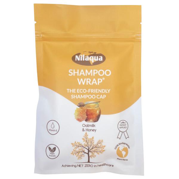 Nilaqua-Biodegradable-Rinse-Free-Shampoo-Wrap---Oat-Milk---Honey-