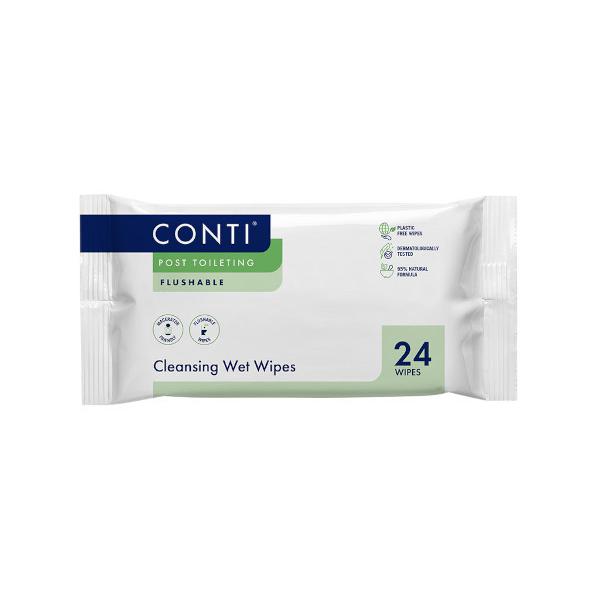 Conti Flushable Moist Wipes - 22 x 17cm